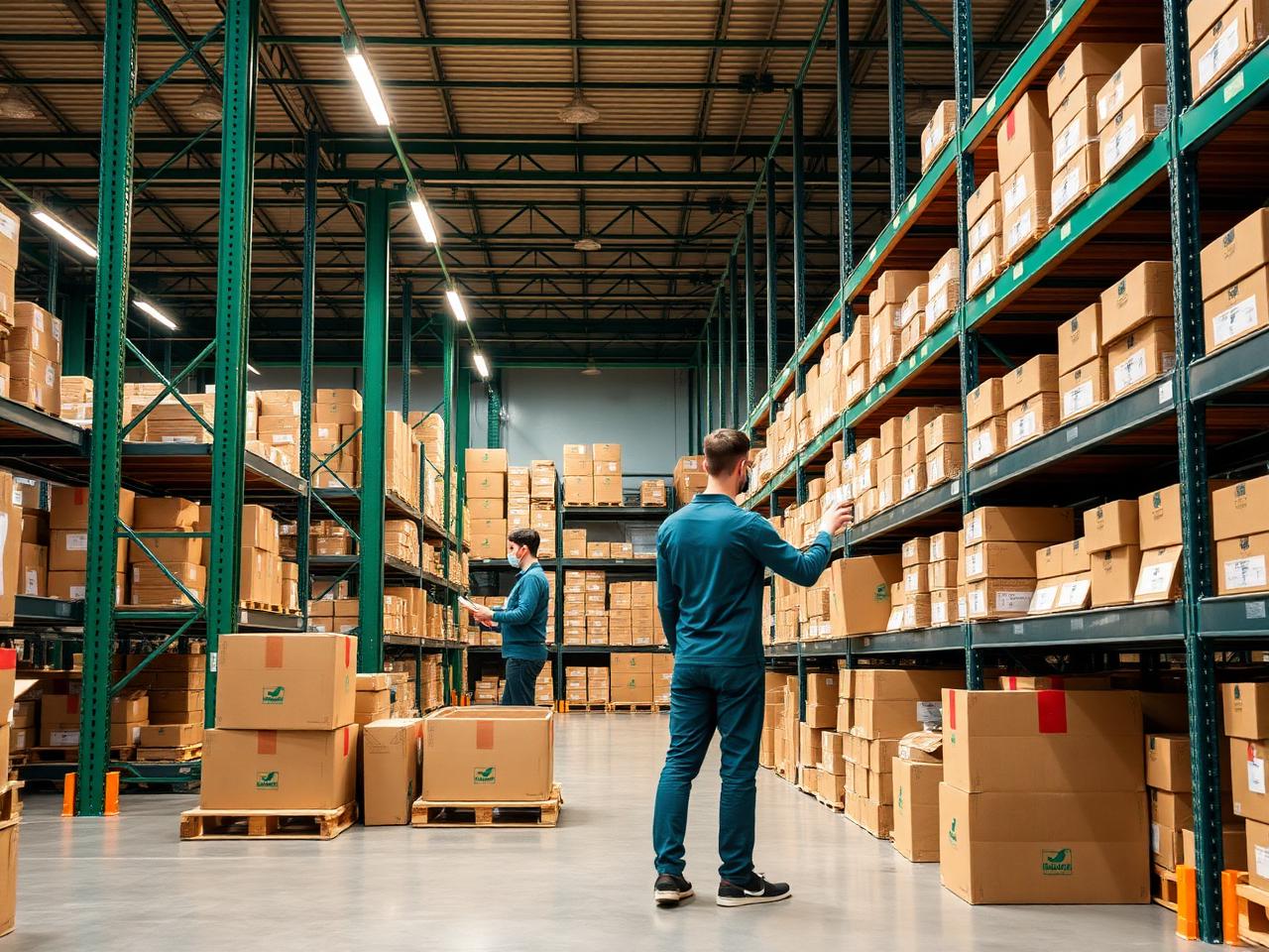 Dispatch Swift Link Logistics warehouse team organizing packages